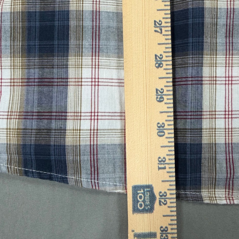 Wrangler RED Western Shirt Mens 3XL Plaid Pearl Snap Long Sleeve Cowboy Rodeo - Picture 8 of 9